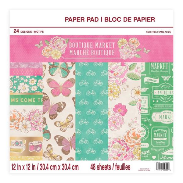 Craft Smith 12x12 Inch Paper Pad Boutique Market