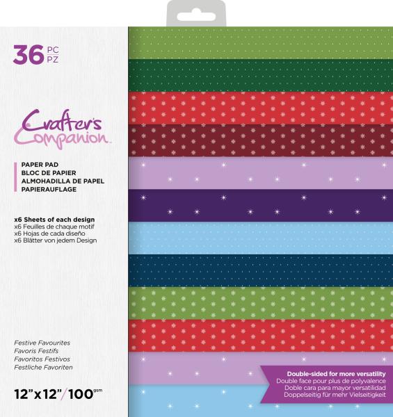 Crafter's Companion 12x12 Paper Pad Festive Favourites