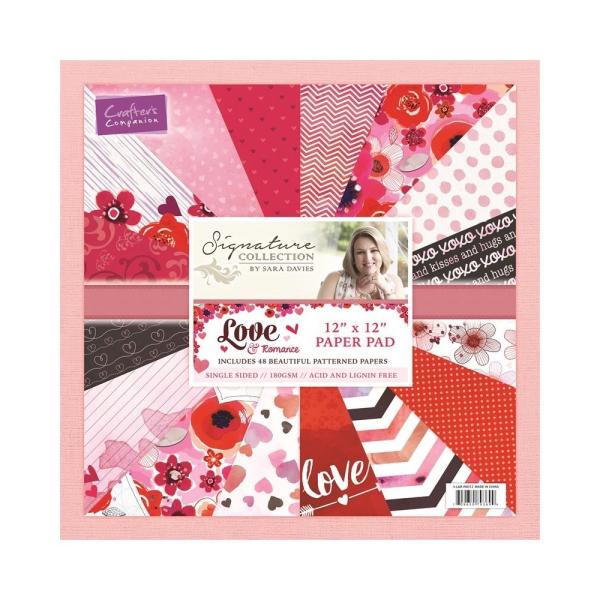 Crafter's Companion 12 x 12 Paper Pad Love & Romance