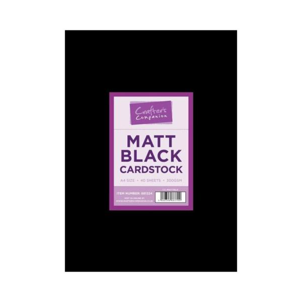 Crafters Companion Matt Black Cardstock #881324