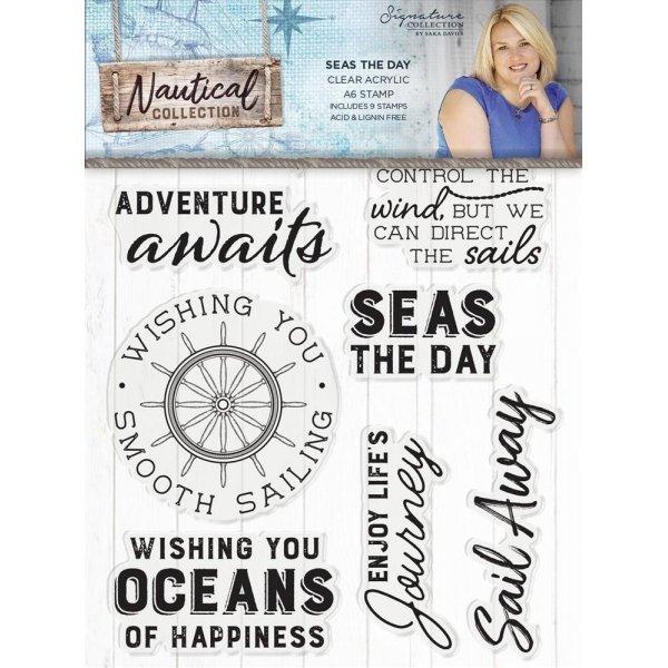 Crafters Companions Clear Stamp Nautical Seas the Day