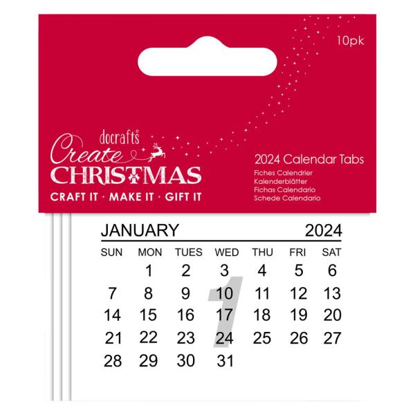 Create Christmas 2024 Calendar Tabs (10pcs)