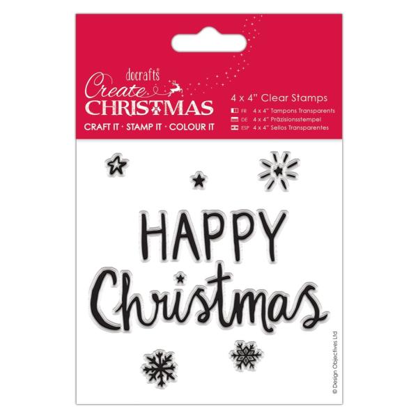 Create Christmas Clear Stamp Happy Christmas