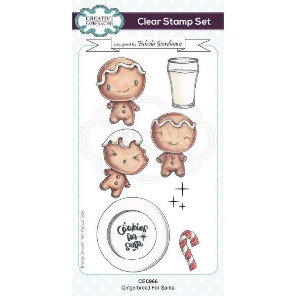 Creative Expressions DL Clear Stamps Gingerbread For Santa #966