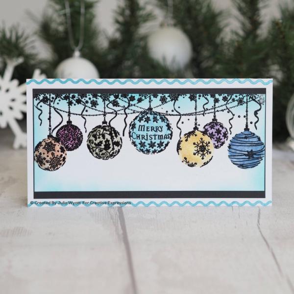 Creative Expressions DL Rubber Stamps Bauble Garland #021