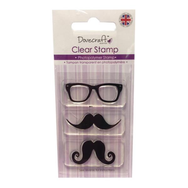 Dovecraft  Clear Stamps - Moustache & Glasses