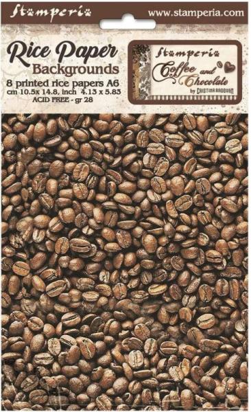 DFSAK60012 Stamperia A6 Reispapier SET Coffee and Chocolate