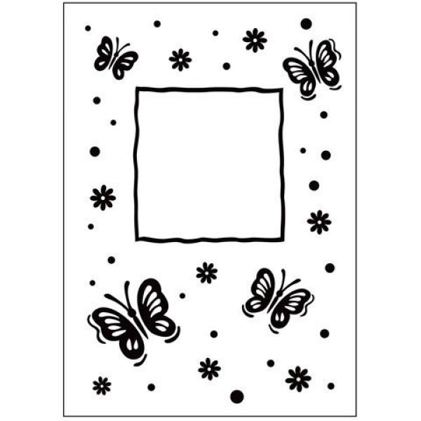 Darice Embossing Folder Butterfly Frame