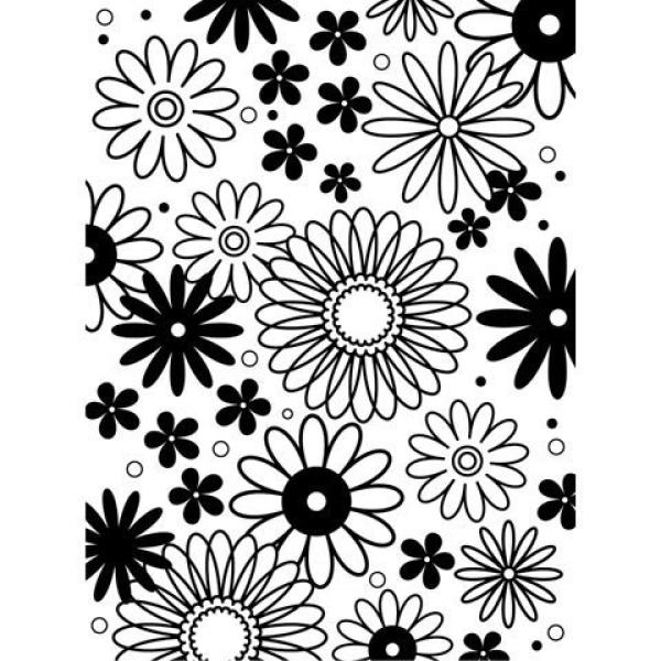 Darice Embossing Folder Flower Frenzy Background
