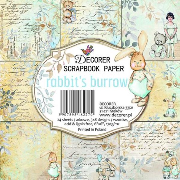 Decorer 6x6 Paper Pad Rabbit's Burrow