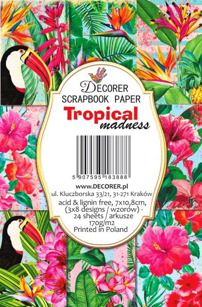 Decorer Mini Scrapbook Paper Set Tropical Madness