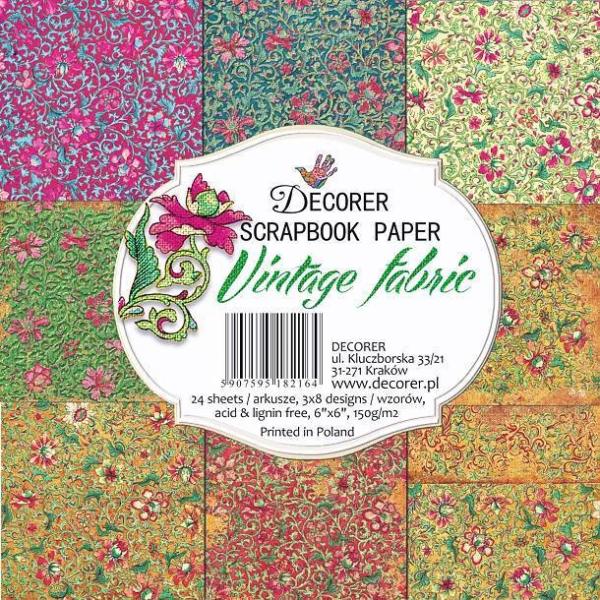 #216 Decorer 6x6 Paper Pad Vintage Fabric