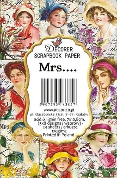 #89 Decorer Mini Scrapbook Paper Set Mrs...