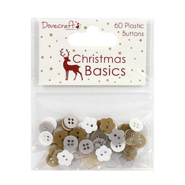 Dovecraft Christmas Basics Plastic Buttons