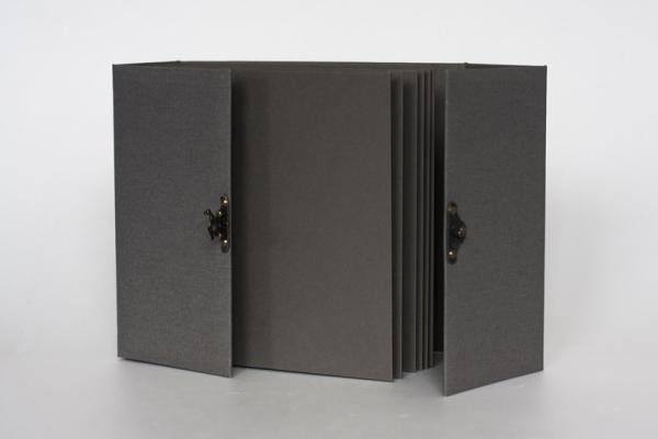 Eco-Scrapbooking Canvas Album w. Claps 200x200 Gray