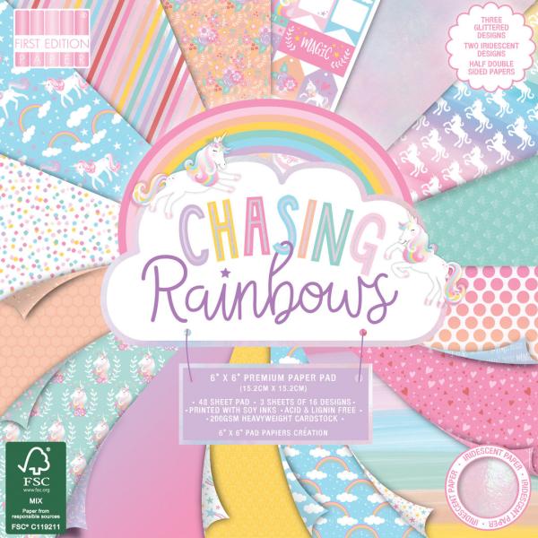 First Edition 6x6 Paper Pad Chasing Rainbows