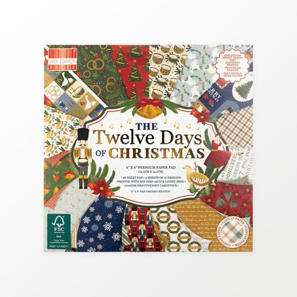 First Edition 6x6 Paper Pad The Twelve Days of Christmas #244
