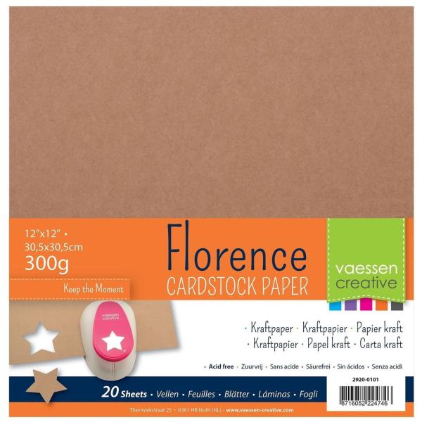 Florence 12x12 Cardstock Kraft Paper