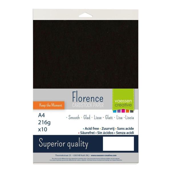 Florence A4 Cardstock Black (Schwarz) 216 gr