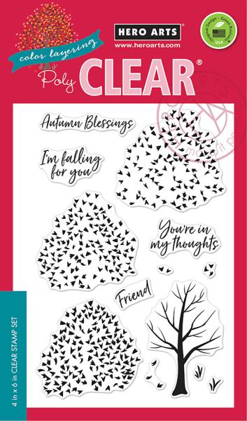 Hero Arts Clear Stamp Color Layering Autumn Trees