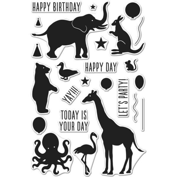 Hero Arts Clear Stamps Birthday Animal Silhouettes
