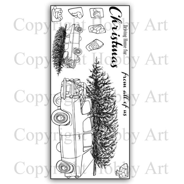 Hobby Art Clear Stamps Driving Home for Christmas