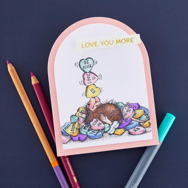 House Mouse Designs Cling Stamp Candy Hearts RSC-022