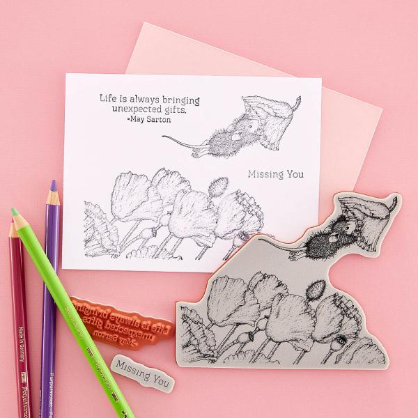 House Mouse Designs Cling Stamp Popping By RSC-004