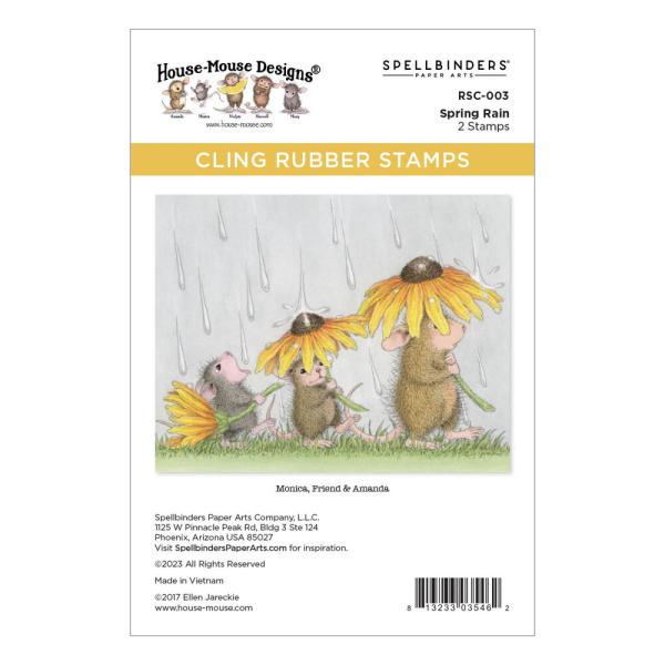 House Mouse Designs Cling Stamp Spring Rain RSC-003