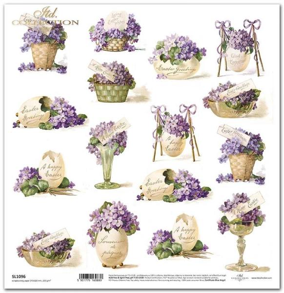 ITD Collection 12x12 Sheet Easter Flower Post SL1096