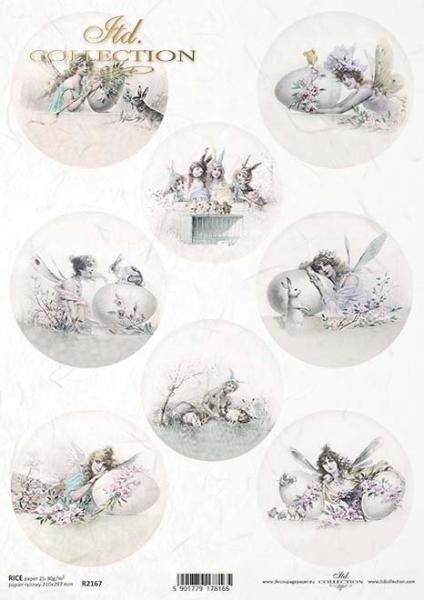 ITD Collection A4 Rice Paper Easter Angels R2167