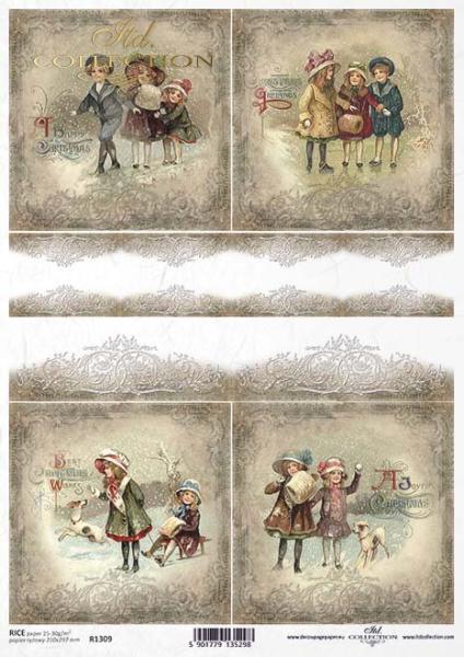 ITD Collection Christmas Time A4 Rice Paper R1309