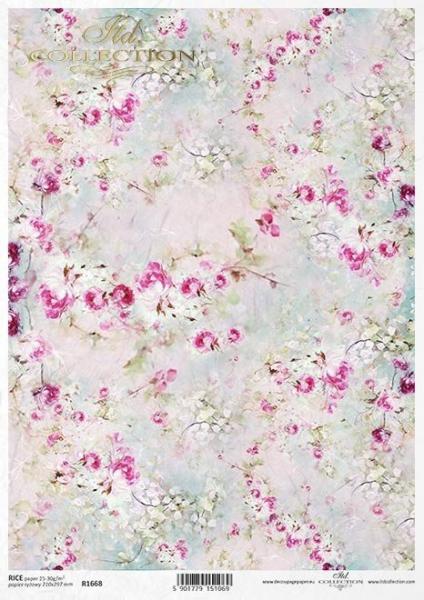 ITD A4 Rice Paper Spring Shabby Chic #1668