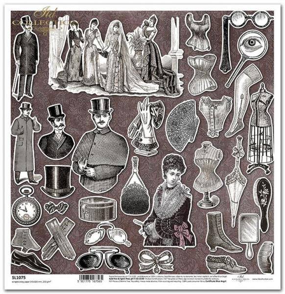 ITD Collection 12x12 Paper Sheet Gothic Stories #1075