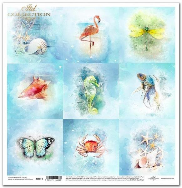 ITD Collection 12x12 Sheet Tropical Dream Cards SL0687