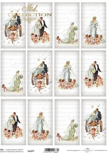ITD Collection A4 Scrapbooking Paper Wedding #0053