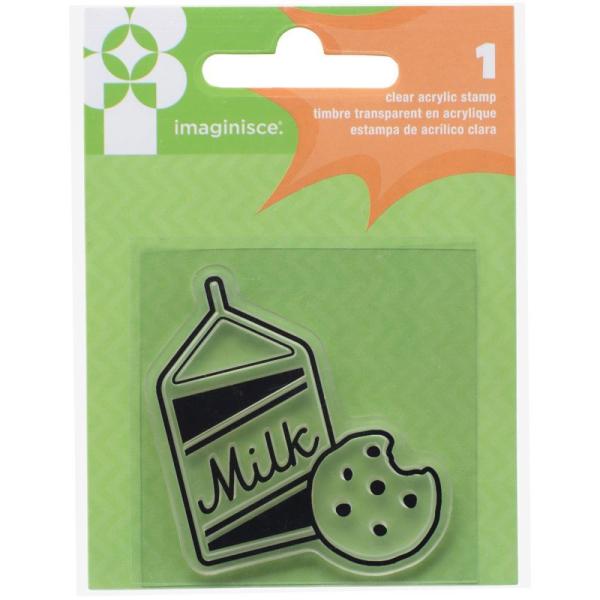 Imaginisce Clear Acrylic Stamp Milk & Cookies