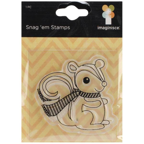 Imaginisce Clear Acrylic Stamp Squirrel