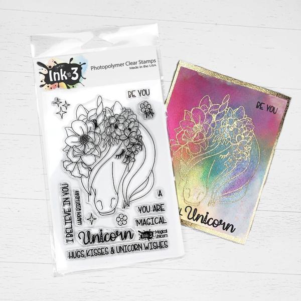 Inkon3 Clear Stamp Set Magical Unicorn