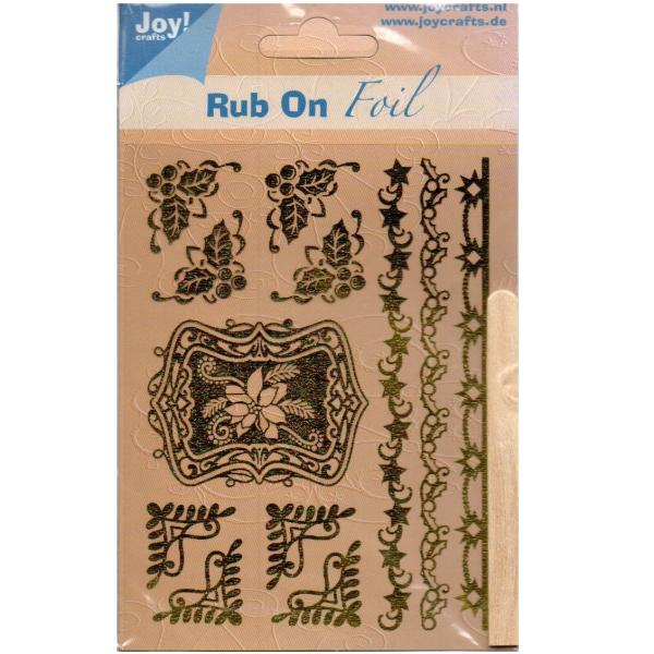 Joy Crafts Rub On Foil Christmas #1543