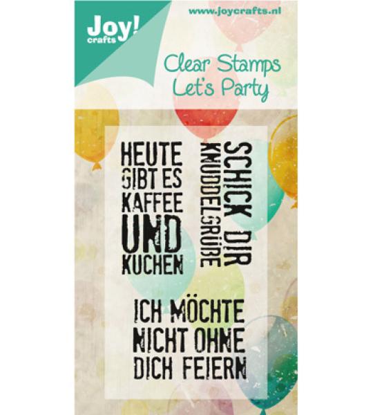 Joy!Crafts Clear Stamp Let's Party (Deutsche Texte)