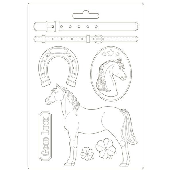 Stamperia A4 Soft Mould Standing Horse #500