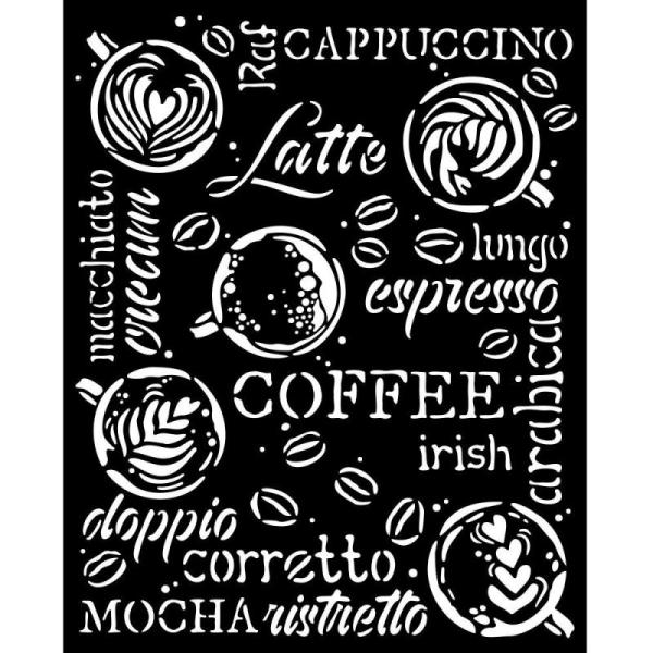 KSTD151 Stamperia Coffee and Chocolate Stencil Cappuccino