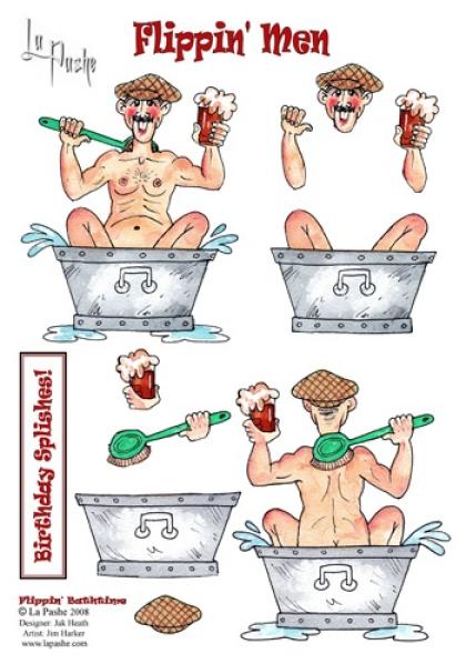 Flippin´ Bathtime Decoupage A4