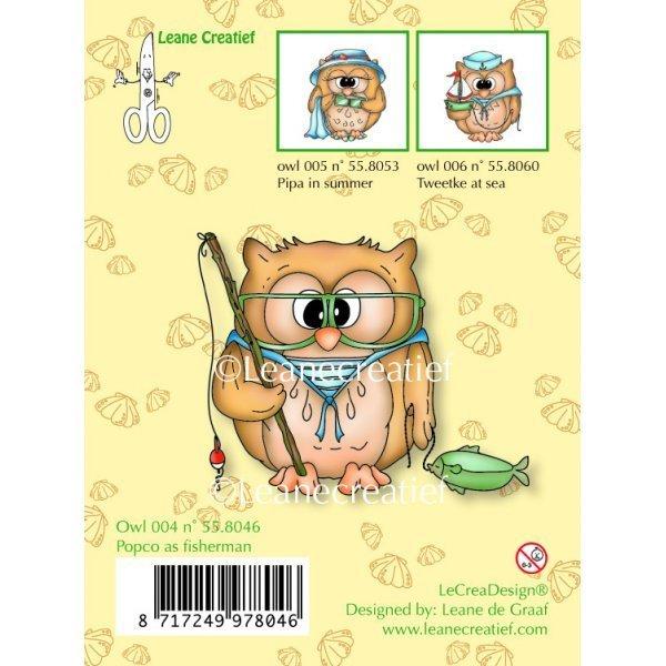 Leane Creatief  Stamp Owl Popco as Fisherman