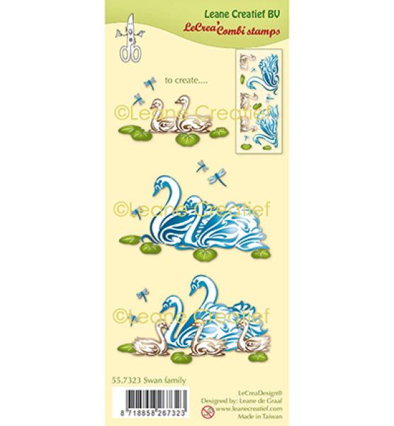 Leane Creatief  Stamps Swan Family 55.7323
