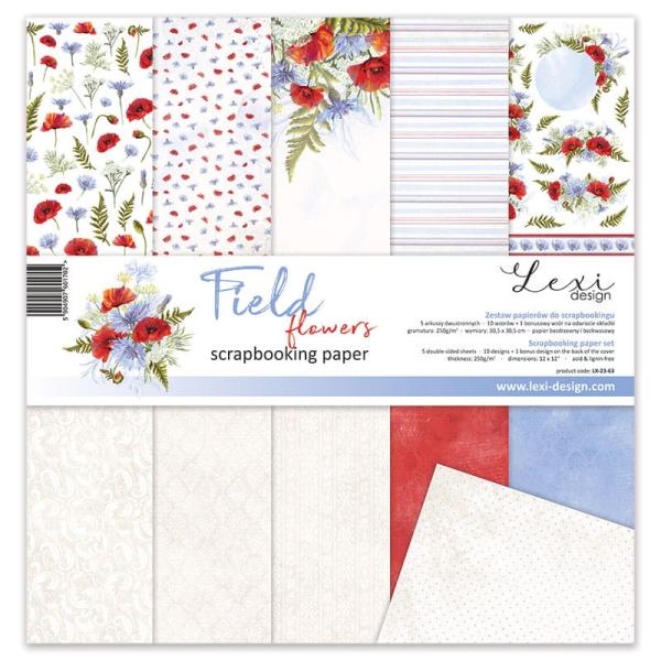 Lexi Design 12x12 Paper Pad Field Flowers