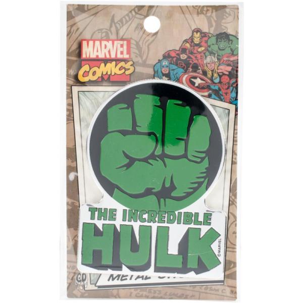 Licensed Embossed Metal Sticker Hulk Fist