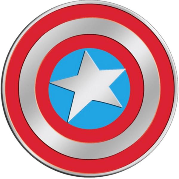 Licensed Embossed Metal Sticker Captain America Shield