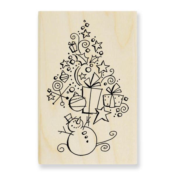 Wood Stamp - Stampendous Doodle Tree